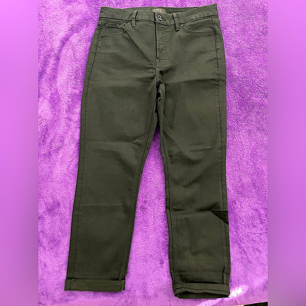 7 for All Mankind Jen7 Black Denim Slim Boyfriend Wide Leg Jeans Women’s 10